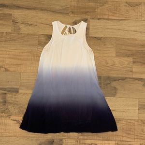 Blue and White Dress with Pockets